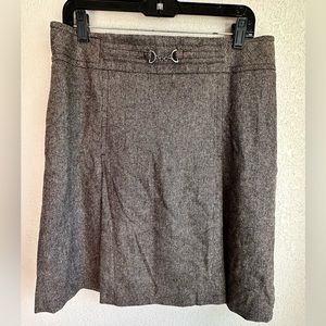 Ann Taylor Womens Wool Blend Pleated Skirt Size 14